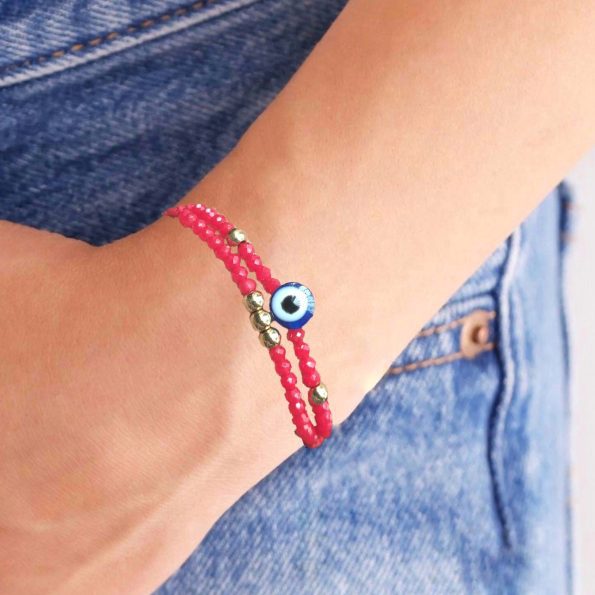 Pulsera roja de mujer ojo  turco Pulseras Zen Bazar Perú