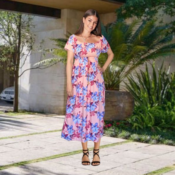 Vestido midi floreado Talla S Zen Bazar Perú