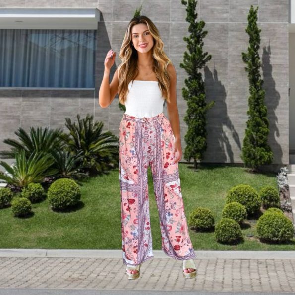 Pantalon de lino Palazzo Talla L Zen Bazar Perú