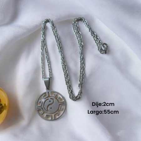 Collar de acero Yin Yang Collares Zen Bazar Perú