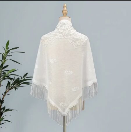 Chal Blanco de Mujer para Vestido Blazers ,Kimonos y Chales Zen Bazar Perú