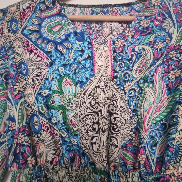 Vestido turquesa largo. Talla L Talla L Zen Bazar Perú