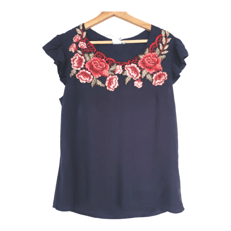 Blusa Azul  Elle. Talla M Blusas M Zen Bazar Perú