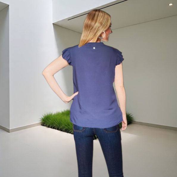 Blusa Azul  Elle. Talla M Blusas M Zen Bazar Perú