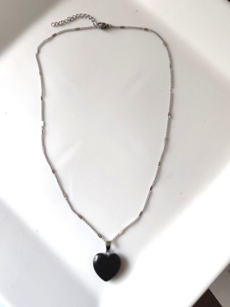 Collar  con piedra Obsidiana Negra Collares Zen Bazar Perú