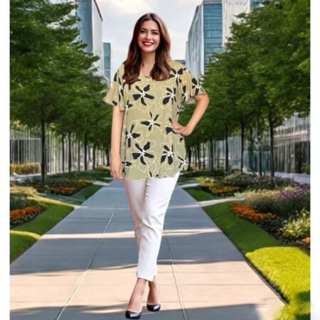 Blusa floreada. Talla L