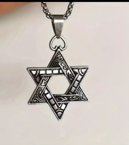 Collar Estrella de David en Acero inoxidable
