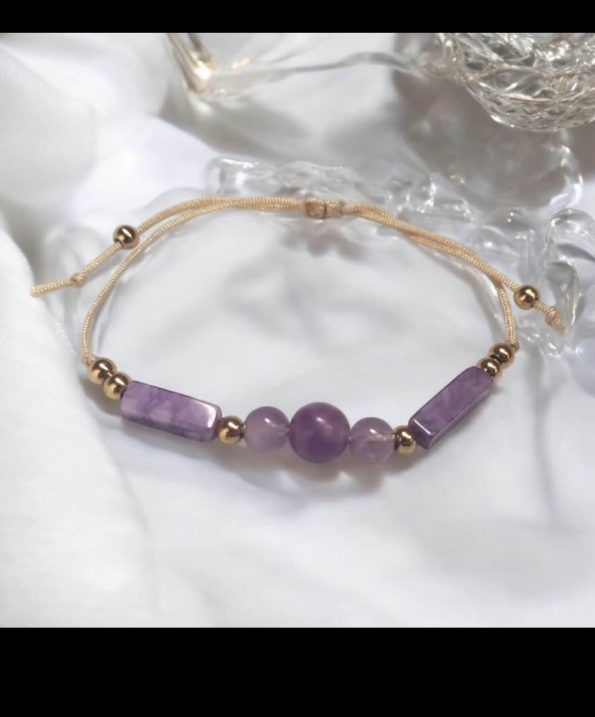 Pulsera  de Mujer con Cuarzo Amatista Pulseras Zen Bazar Perú