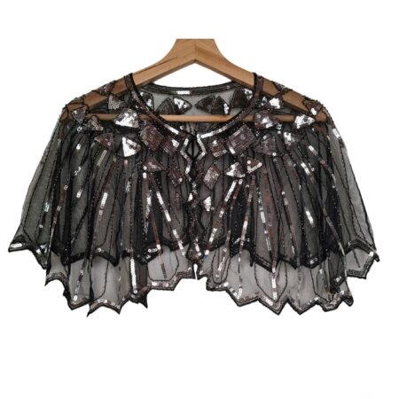 Capa de Fiesta Negra con Plateado Talla L Zen Bazar Perú