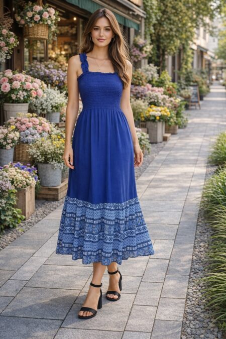 Vestido de lino de verano. Talla M-L