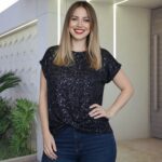 Blusa negra de fiesta