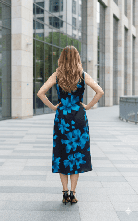 Elegante Vestido Midi. Talla L Talla L Zen Bazar Perú