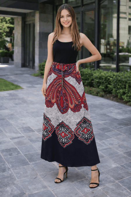 Falda Larga Boho. Talla M