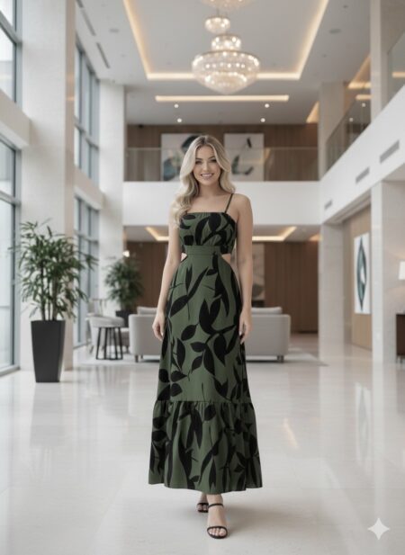 Vestido largo Fiesta Cocktail Verano. Talla L