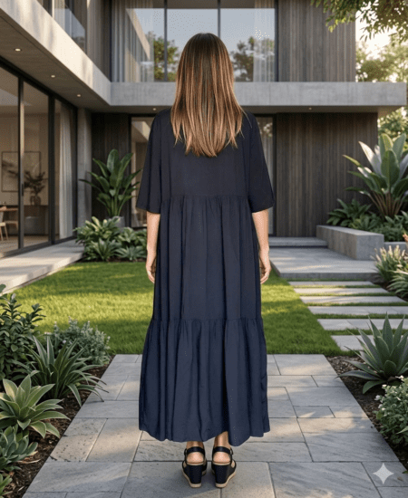 Vestido camisero negro. Talla XL Talla XL Zen Bazar Perú