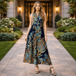 Elegante Vestido Largo. Talla M