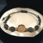 Pulsera San Benito y Piedra Natural de Jade