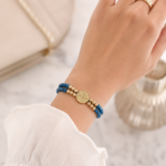 Pulsera con Murano azul San Benito, ajustable