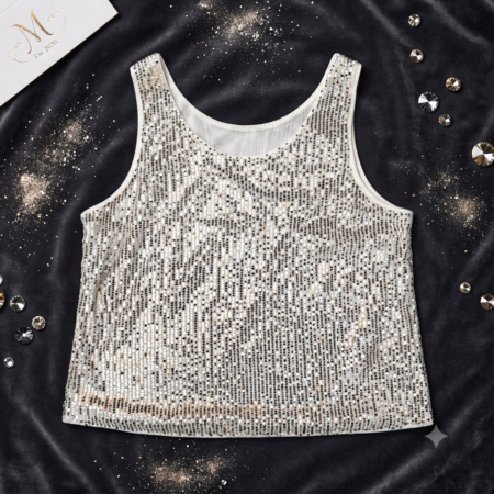 Blusa de lentejuelas de fiesta. Talla L Blusas L Zen Bazar Perú
